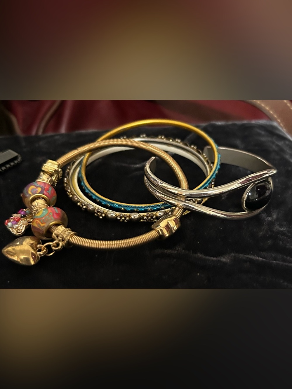 Mixed-Metal Bangle Set